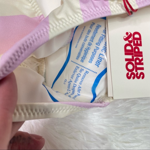 New Solid & Striped Elle Striped Bikini Bottom Size XS - Picture 4 of 8